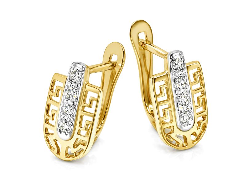 Złote kolczyki - 8563