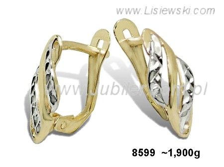 Złote kolczyki z żółtego złota próby 585 - 8599- 1