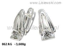 Kolczyki srebrne z cyrkoniami biżuteria srebrna - 862ag