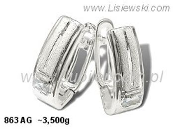 Kolczyki srebrne z cyrkoniami biżuteria srebrna - 863ag - 1