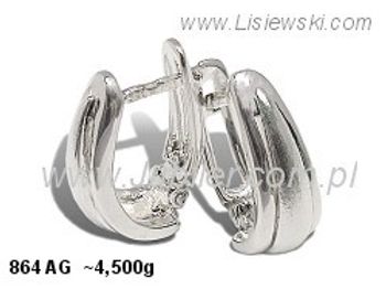 Kolczyki srebrne cyrkonie biżuteria srebro 925 - 864ag - 1