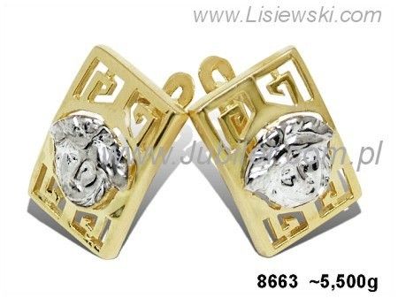 Złote kolczyki z żółtego złota próby 585 - 8663- 1
