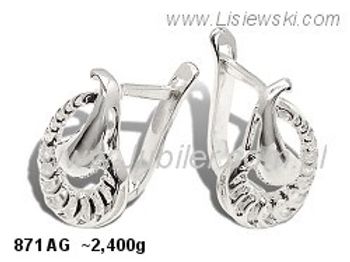 Kolczyki srebrne cyrkonie biżuteria srebro 925 - 871ag - 1