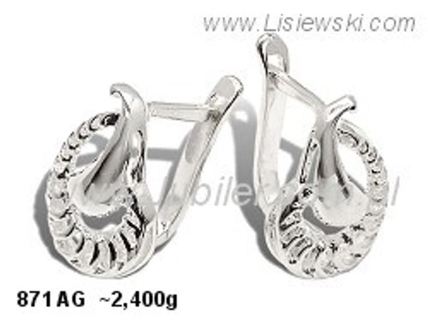 Kolczyki srebrne cyrkonie biżuteria srebro 925 - 871ag