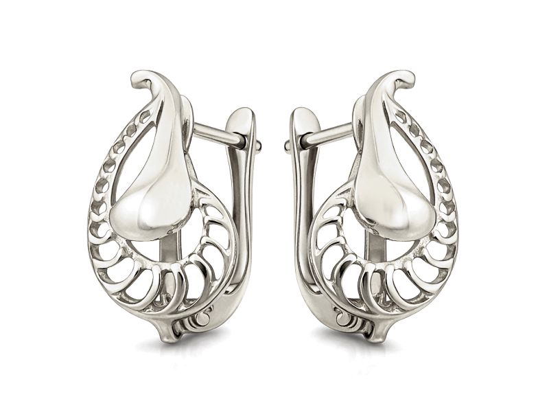 Kolczyki srebrne z cyrkoniami - 871ag