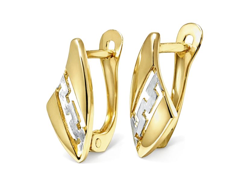 Złote kolczyki z cyrkoniami - 8720