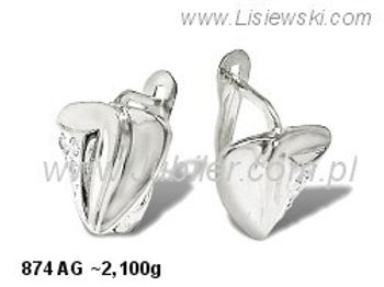 Kolczyki srebrne z cyrkoniami biżuteria srebrna 925 - 874ag - 1