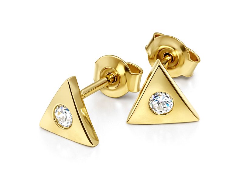 Złote kolczyki z cyrkoniami żółte złoto - 8773_k
