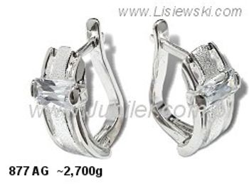 Kolczyki srebrne z cyrkoniami biżuteria srebrna - 877ag - 1
