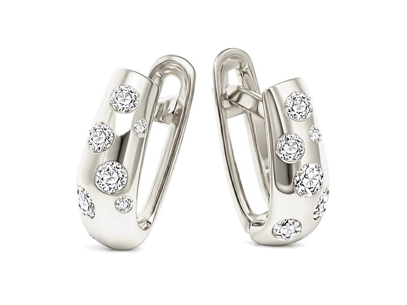 Kolczyki srebrne z cyrkoniami - 890ag