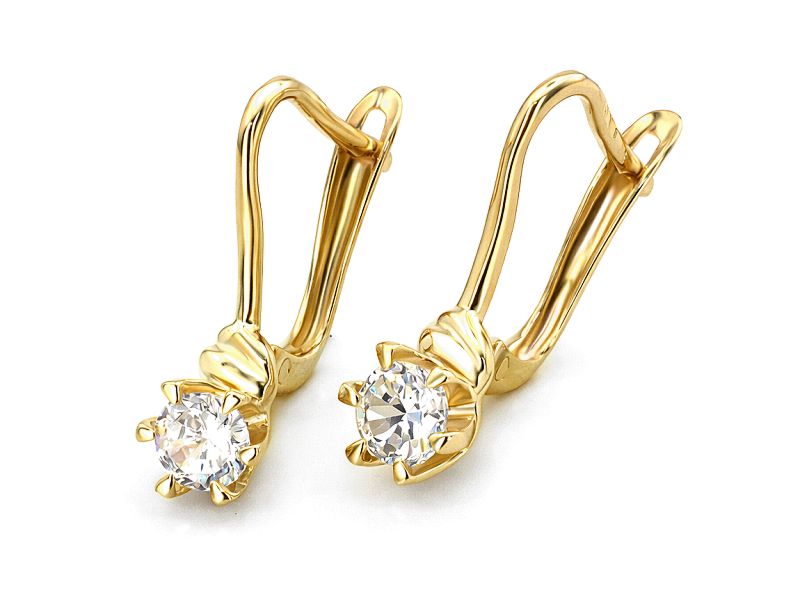 Złote kolczyki z brylantami - 8940br_SI_H_22
