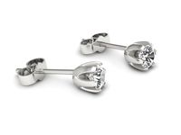 Złote Kolczyki z diamentami białe złoto próba 585 - 9060b- 3