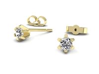 Złote kolczyki z diamentami - 9074z- 2