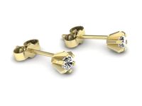 Złote kolczyki z diamentami - 9074z- 3