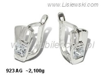Kolczyki srebrne z cyrkoniami biżuteria srebrna 925 - 923ag - 1