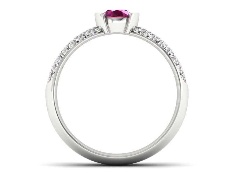 Pierścionek z rubinem i brylantami promocja - 930skW_pro — zdjęcie 2