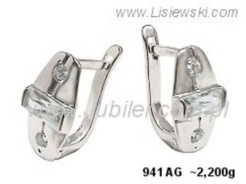 Kolczyki srebrne z cyrkoniami biżuteria srebrna 925 - 941ag - 1