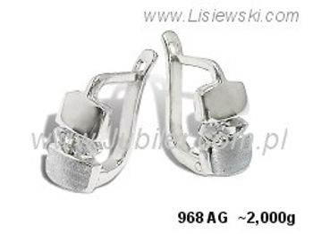 Kolczyki srebrne z cyrkoniami biżuteria srebrna - 968ag - 1