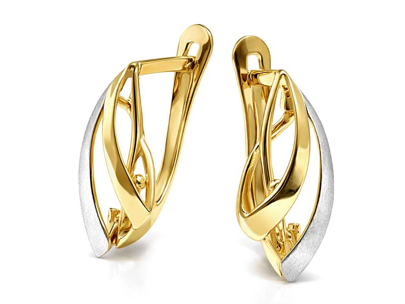 Złote kolczyki z żółtego złota - 969