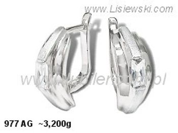 Kolczyki srebrne z cyrkoniami biżuteria srebrna - 977ag - 1