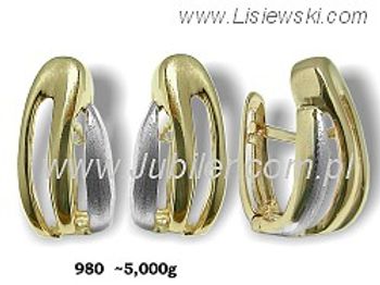 Złote kolczyki z żółtego złota próby 585 - 980 - 1