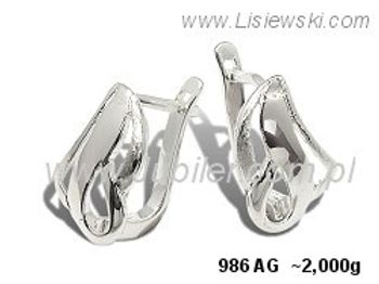 Kolczyki srebrne cyrkonie biżuteria srebro 925 - 986ag - 1