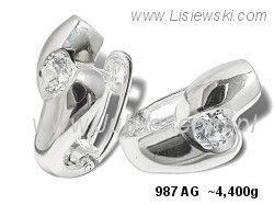 Kolczyki srebrne z cyrkoniami biżuteria srebrna próby 925 - 987ag