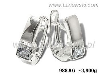 Kolczyki srebrne z cyrkoniami biżuteria srebrna 925 - 988ag - 1