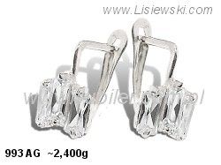 Kolczyki srebrne z cyrkoniami biżuteria srebrna próby 925 - 993ag - 1