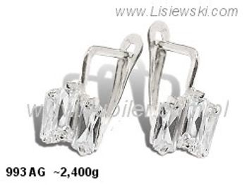 Kolczyki srebrne z cyrkoniami biżuteria srebrna 925 - 993ag - 1