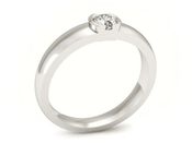pierścionek z platyny z diamentem próba 950 - P15004pt - 3