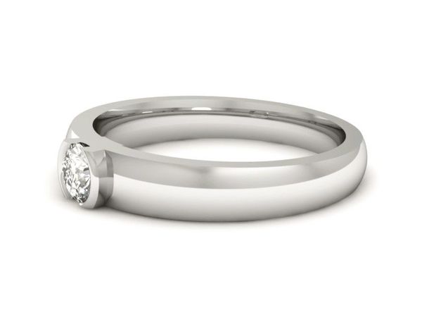 pierścionek z platyny z diamentem próba 950 - P15004pt