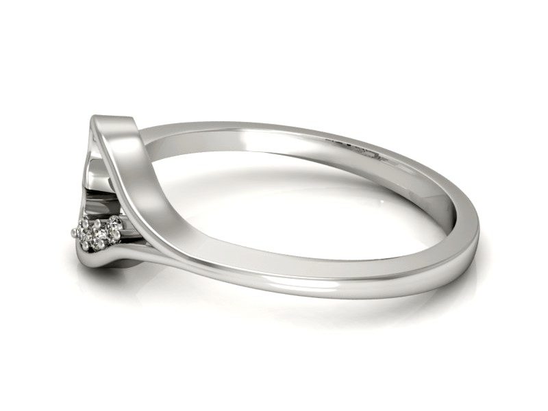 Pierścionek z platyny z brylantami - P16050pt — zdjęcie 5
