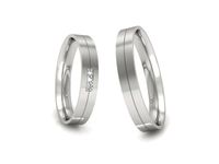 Obrączki ślubne z platyny z brylantami platyna 950 - P35120t93pt- 3