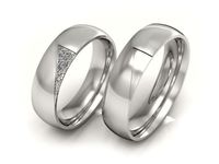 Obrączki ślubne z platyny z brylantami platyna 950 - P55170T77pt- 3