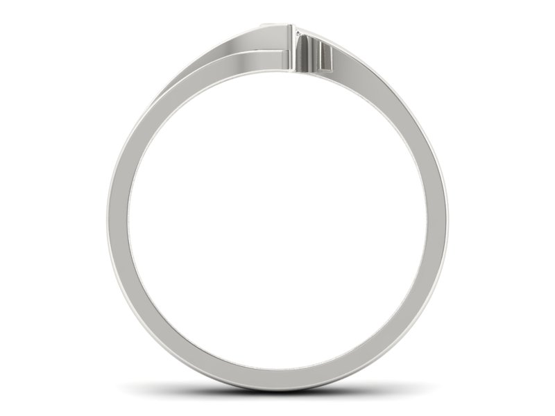 Złoty pierścionek z brylantem białe złoto - b1171br_SI1_H — zdjęcie 2