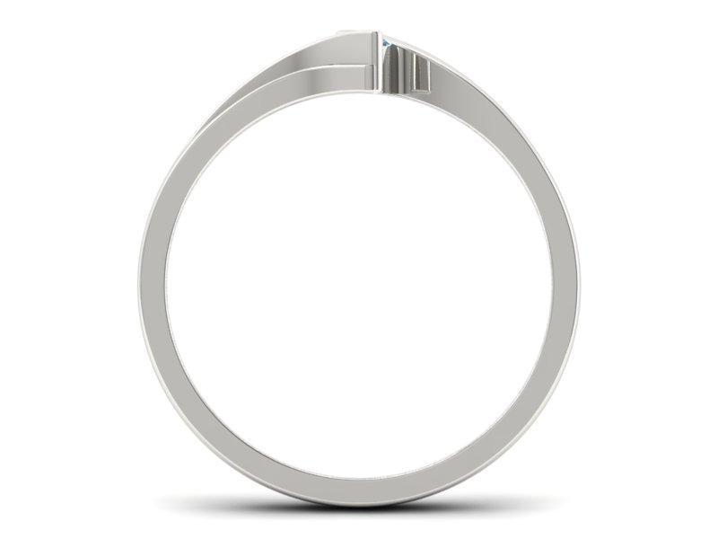Pierścionek z brylantem białe złoto - b1171trueblue30vs — zdjęcie 2