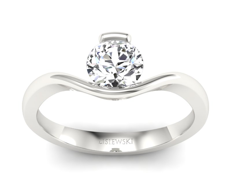 Pierścionek zaręczynowy z brylantem - b1278br_si_H