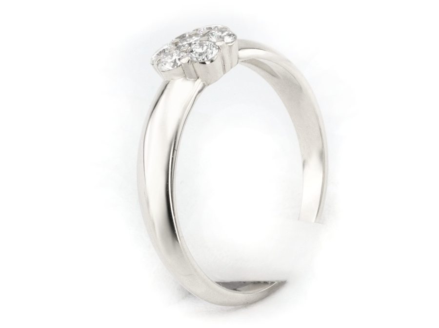 Złoty pierścionek z brylantami białe złoto - b1350br_SI_J — zdjęcie 3