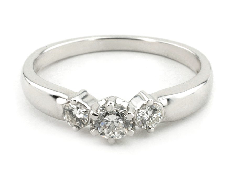 Złoty pierścionek z brylantami białe złoto - b20001br_Si_H — zdjęcie 2