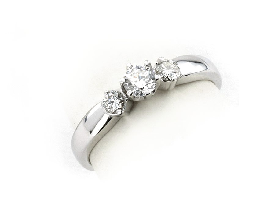 Złoty pierścionek z brylantami - b20001br_Si_H_24 — zdjęcie 3