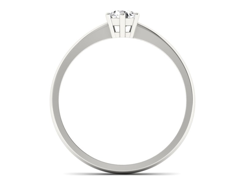 Złoty pierścionek z brylantem białe złoto - b20003br_028 — zdjęcie 2
