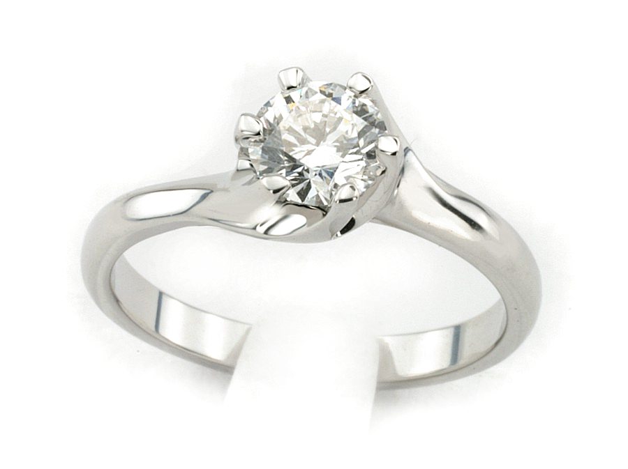 Pierścionek z brylantem białe złoto - b20016br_1214_VS_H