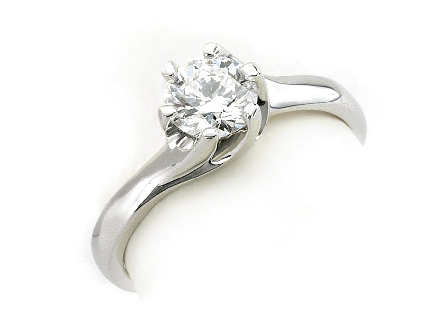 Pierścionek z brylantem białe złoto - b20016br_1214_VS_H — zdjęcie 3