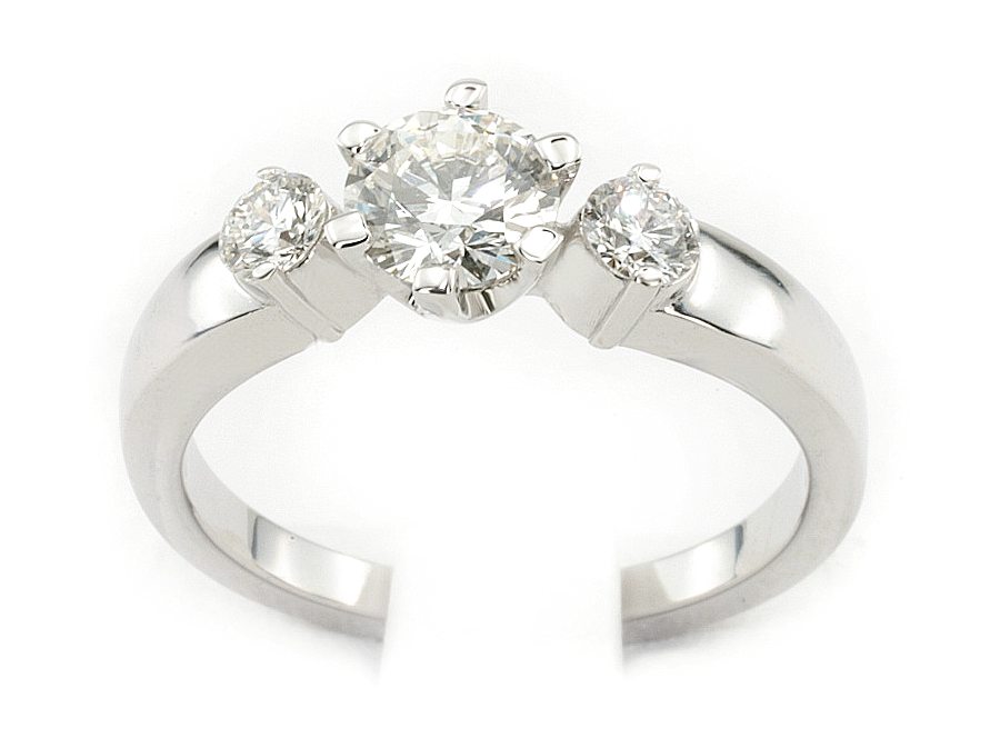 Złoty pierścionek z brylantami białe złoto - b20035br_P_H