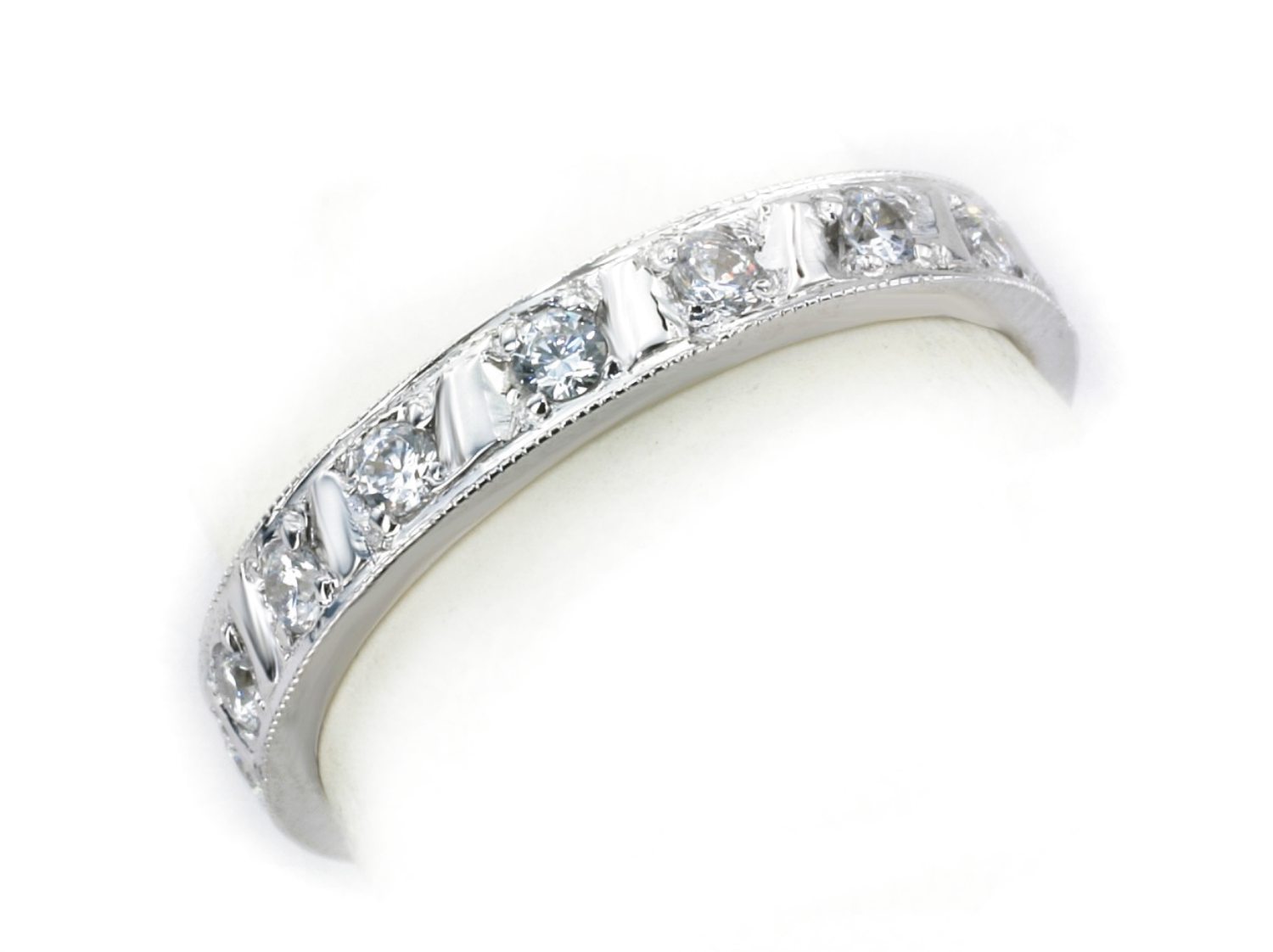 Złoty pierścionek z brylantami białe złoto - b2056br_SI_H — zdjęcie 3