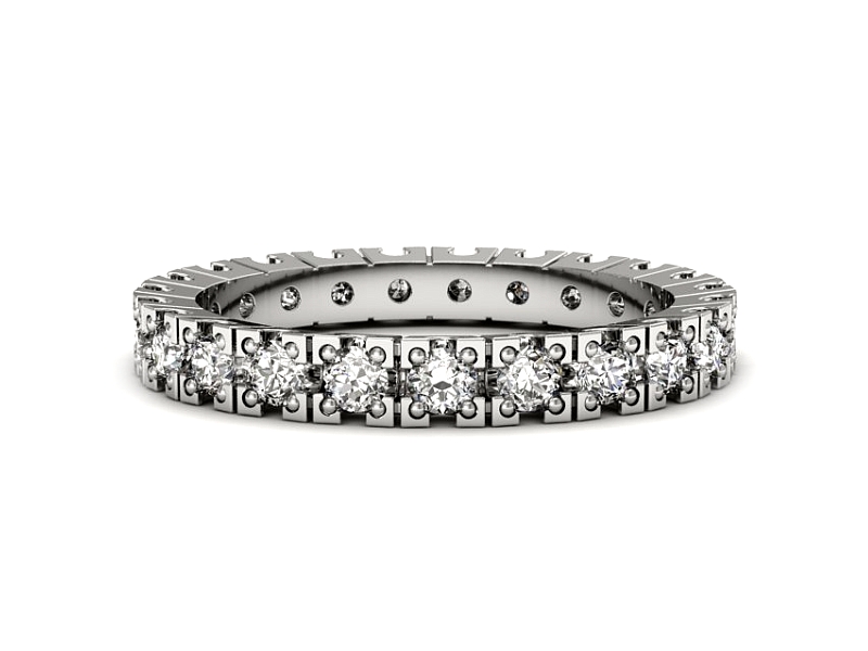 Obrączka z brylantami białe złoto próby 585 - b2057br_SI_H — zdjęcie 3