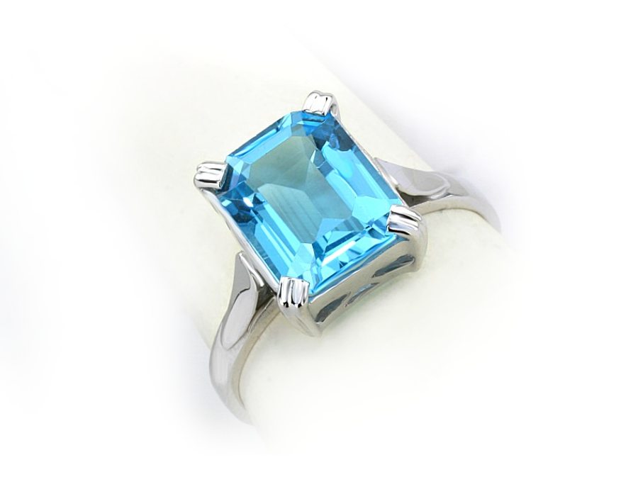 Pierścionek z akwamarynem białe złoto - b2541_akwamaryn — zdjęcie 3
