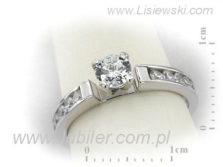 Złoty pierścionek zaręczynowy z brylantami - b523bbr_Vs_G — zdjęcie 3