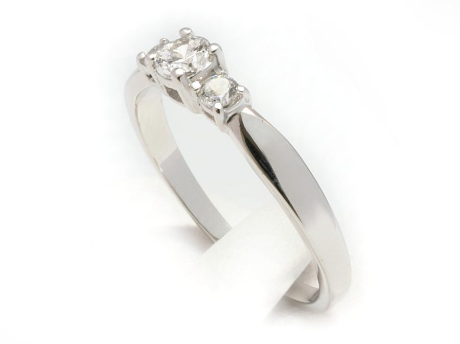 Złoty pierścionek zaręczynowy z brylantami - b603bbr_SI_H — zdjęcie 3